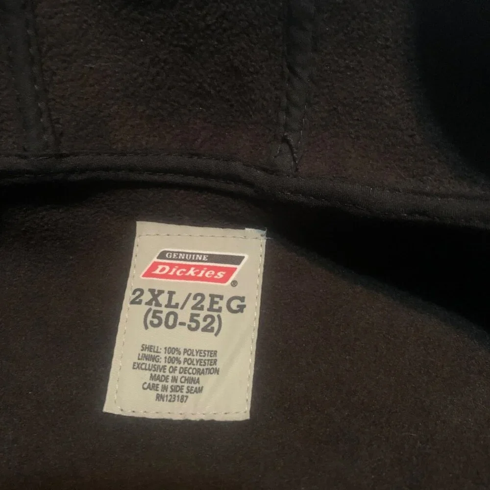 Dickies Mens Jacket 2XL Blue & Black Plaid Hooded Fleece Lining Chore - Picture 8 of 10
